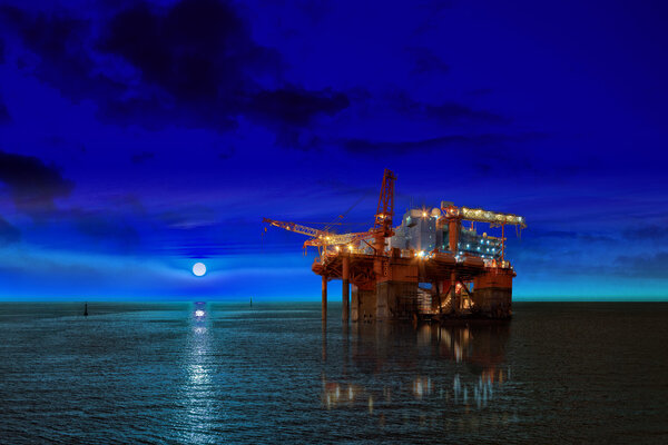 Oil rig platform