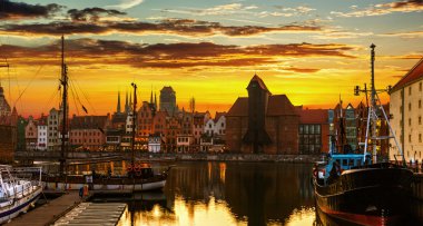 Gdansk, Polonya eski şehir