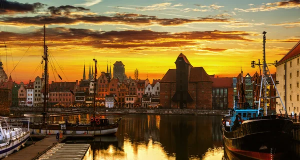Старе місто в Гданську, Польща — стокове фото