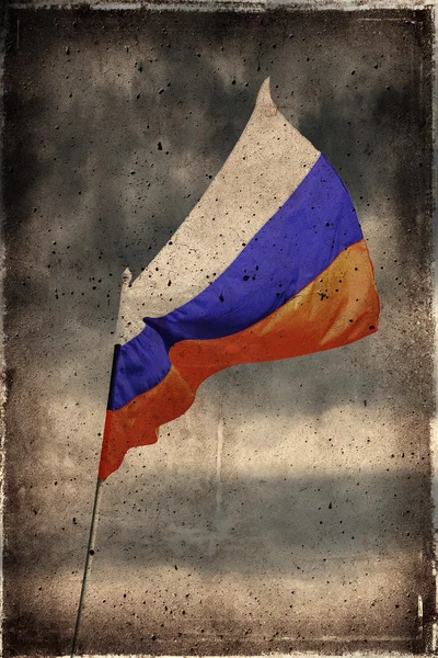 Grunge Ryssland flagg — Stockfoto
