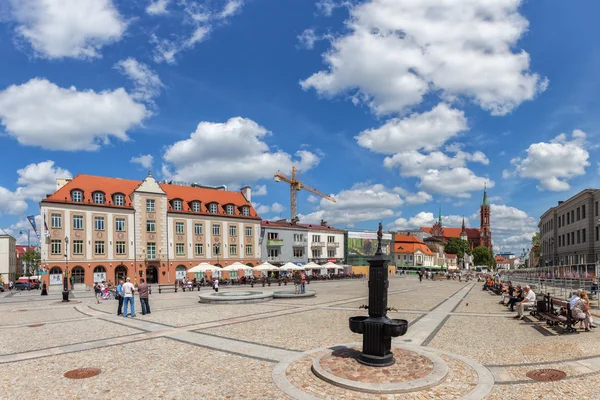 Kosciusko hoofdplein in Bialystok — Stockfoto