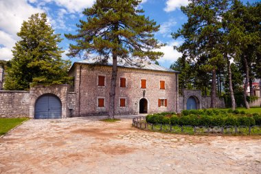 Old stone residence in Cetinje, Montenegro. clipart