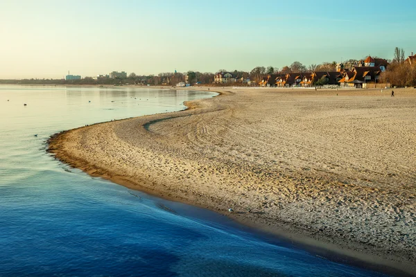 Stranden i sopot — Stockfoto