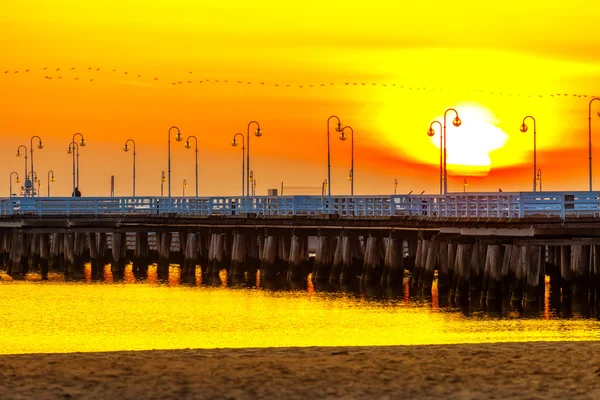 Seebrücke in Sopot — Stockfoto