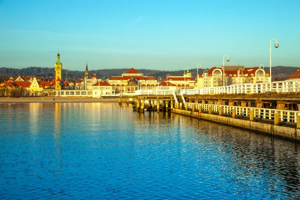 Pier in Sopot at morning — Stock Photo, Image
