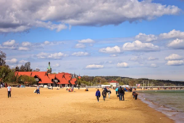 Plaży w Sopocie — Zdjęcie stockowe