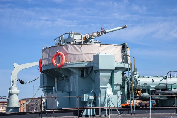 Gun of an warship — Stock Photo, Image