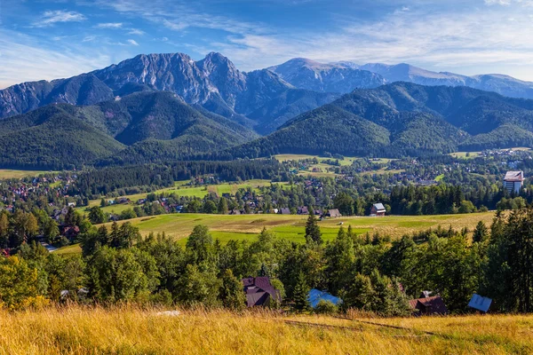 tatra mountain'ın panoramik manzarasını