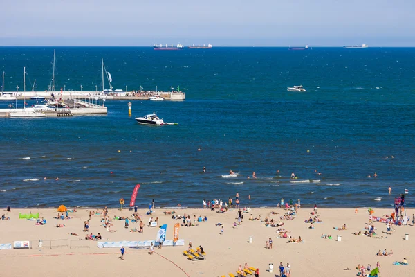 Playa en Sopot — Foto de Stock