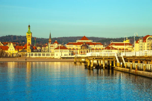 Pier in Sopot at morning — Stock Photo, Image