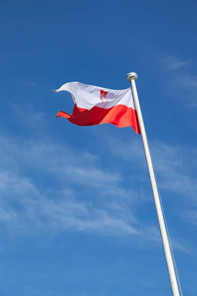 Bandeira de poland — Fotografia de Stock