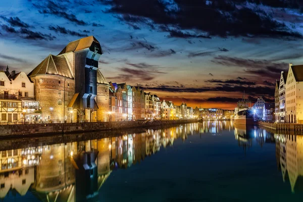 Gdansk at night — Stock Photo, Image