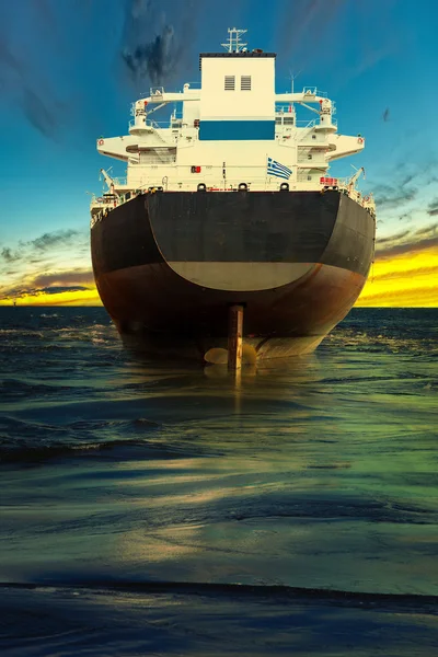 Loď na moři — Stock fotografie