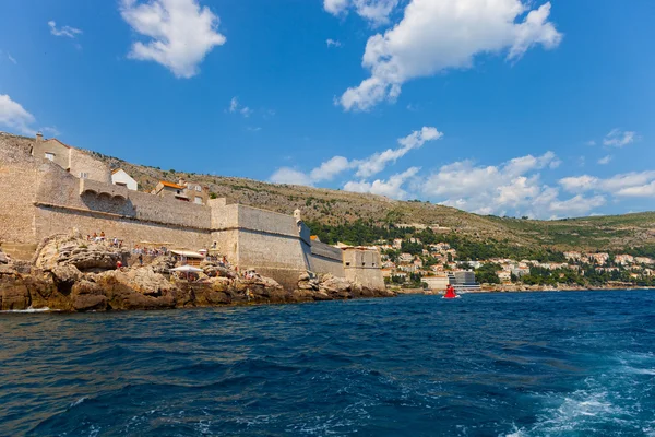 Městské hradby Dubrovníku — Stock fotografie