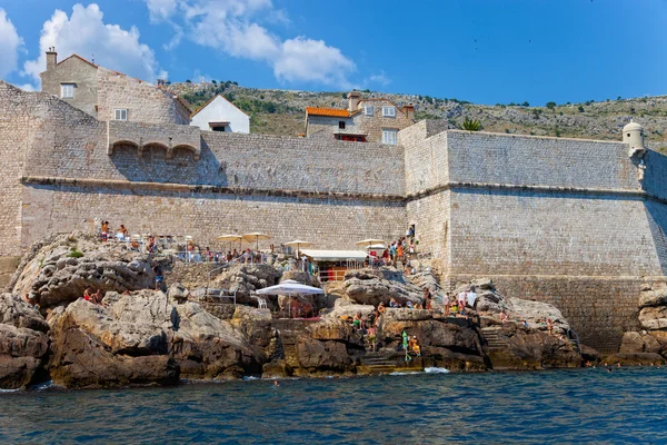 Městské hradby Dubrovníku — Stock fotografie