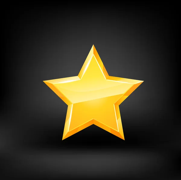 Gold star vector. — Stock Vector