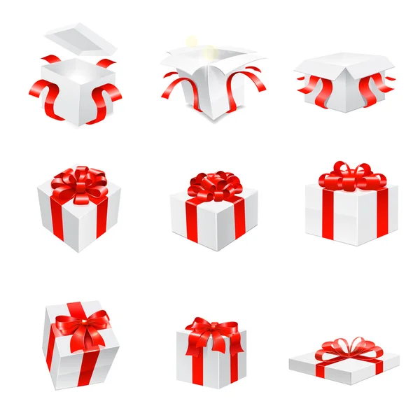 Gift. Vector icon set — Stock Vector