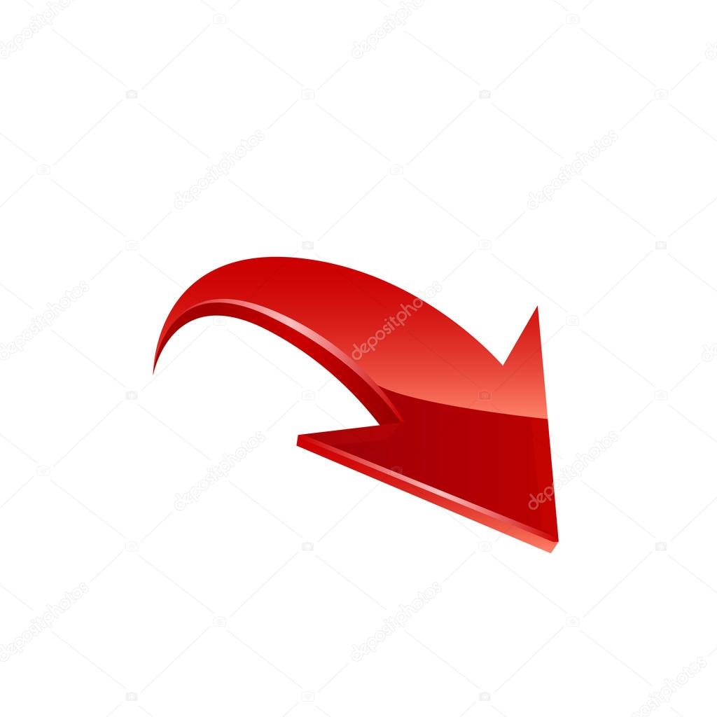 Red Arrow. Vector.