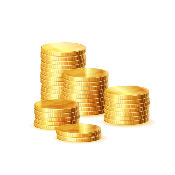 Stack of coins, vector — Stock Vector