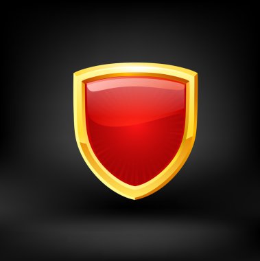 Kırmızı kalkan. vektör.