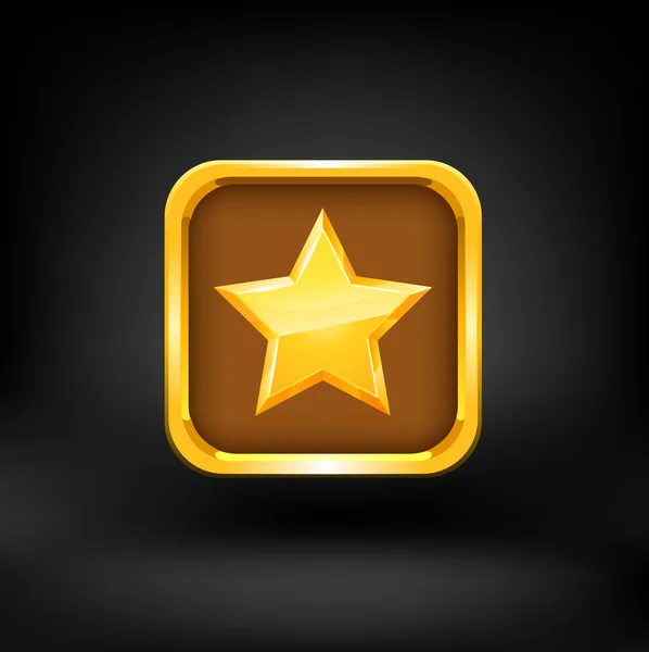 Gold star. Vector — Stock Vector