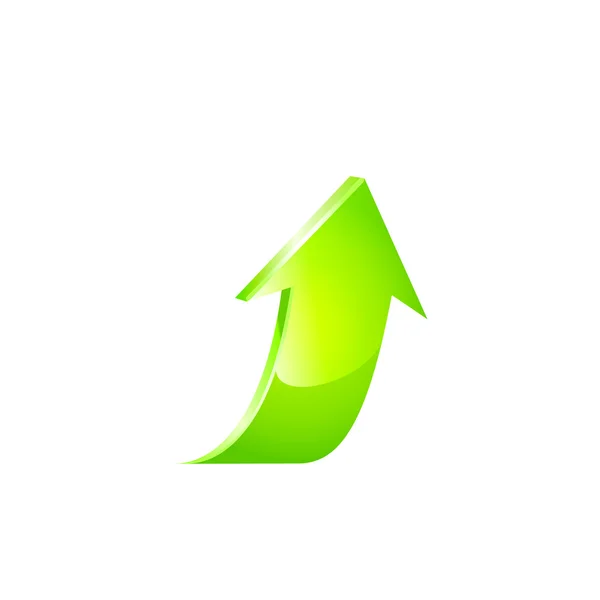 Ícone de seta verde. Vetor — Vetor de Stock