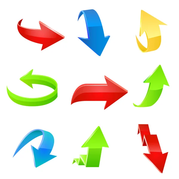 Arrow icon set. Vector illustration — Stock Vector