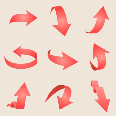 Kırmızı ok. vektör