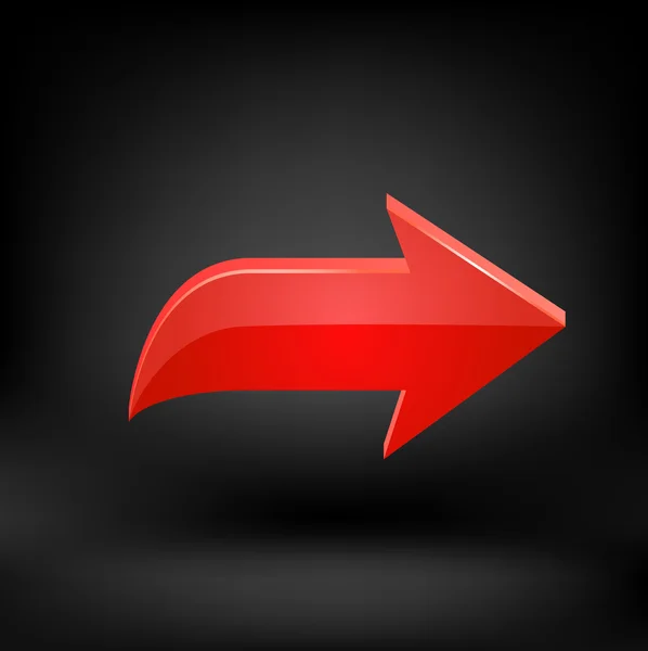 Flèche rouge. Vecteur — Image vectorielle