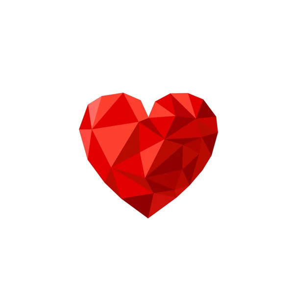Rood hart. — Stockvector