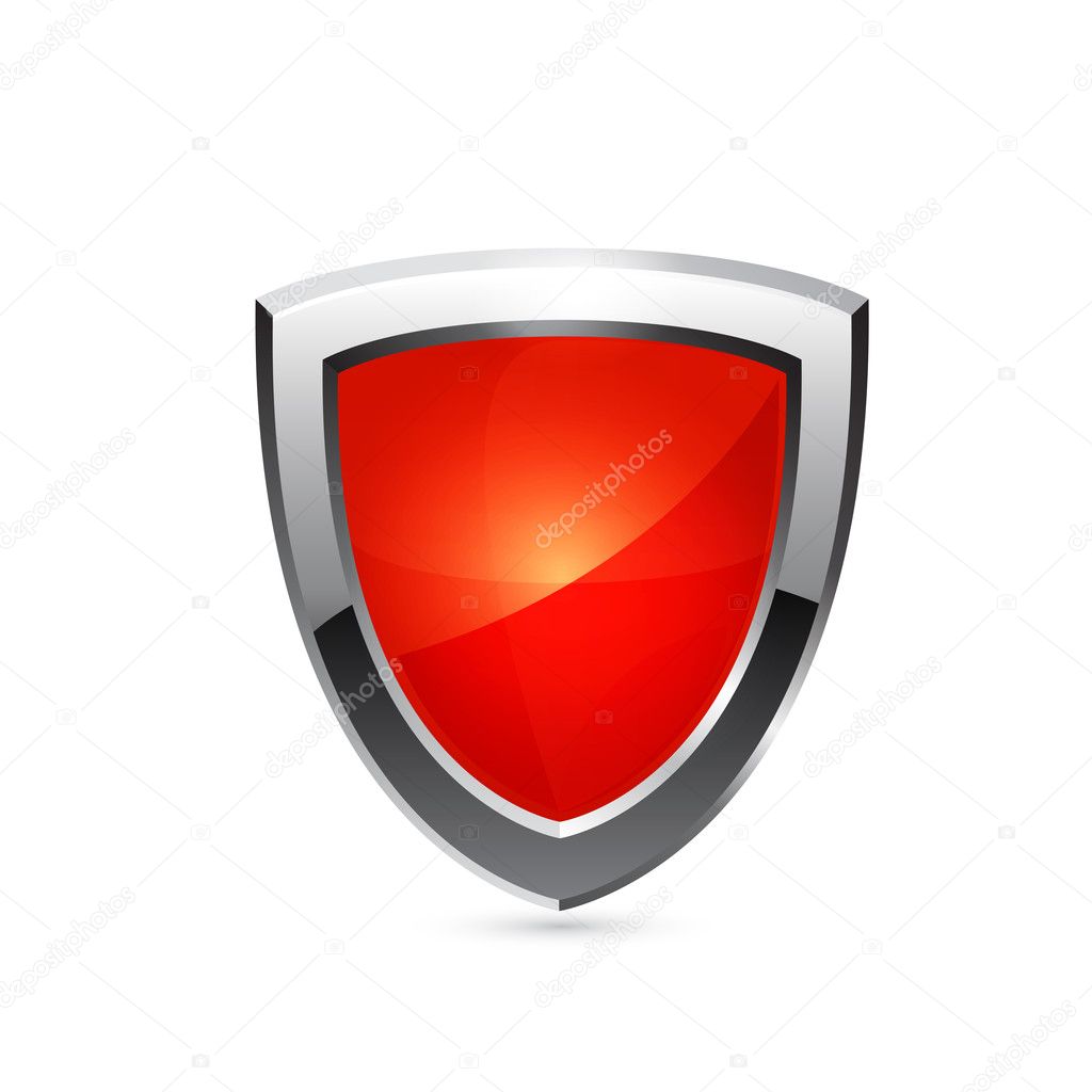 Red shield. Vector Stock Vector Image by ©pokomeda #60441605