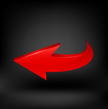 Vektör ok kırmızı.