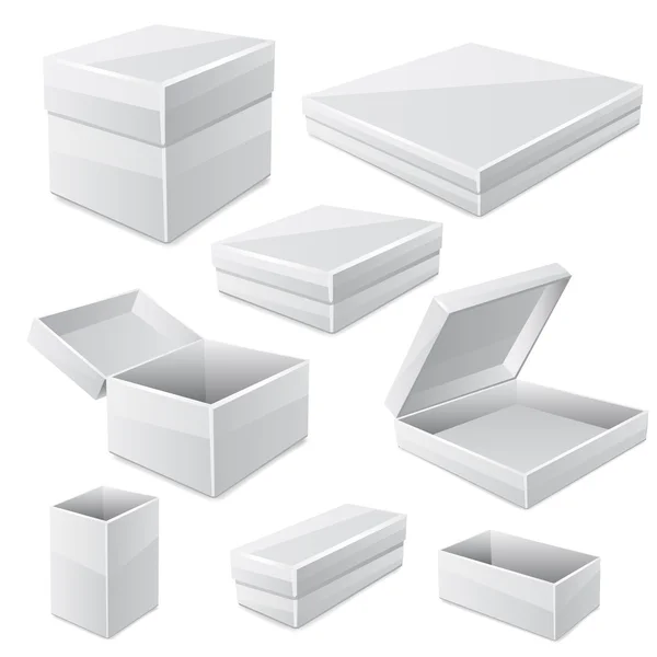 Bílých čtverečků izolovaných na bílém. Vektor — Stockový vektor