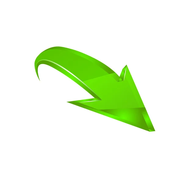 Grüner Pfeil. Vektor — Stockvektor
