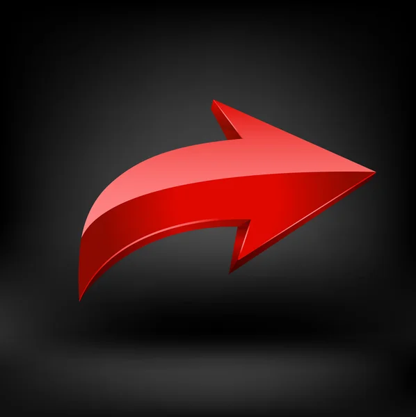 Flèche rouge . — Image vectorielle