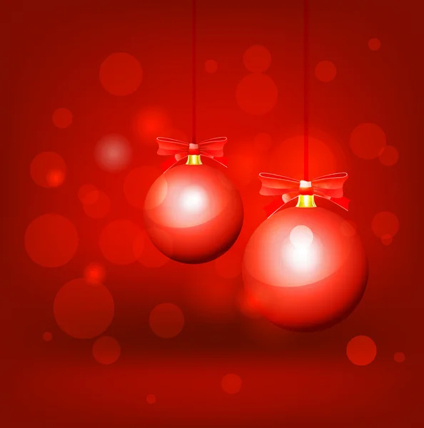 Christmas balls hanging. — Stock Vector