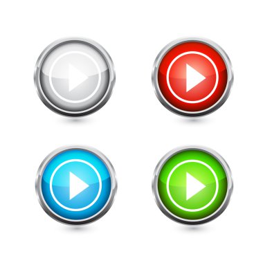 düğme kümesi oynamak. vektör