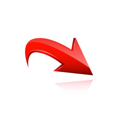 Kırmızı ok. vektör