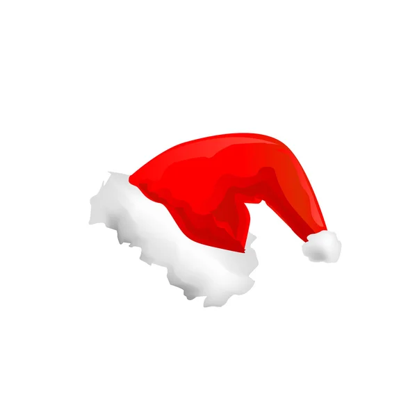 Santa claus rode hoed, geïsoleerd — Stockvector