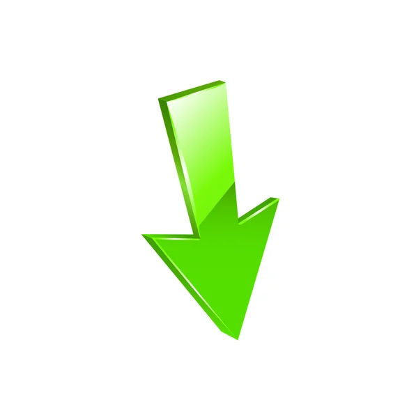 Flèche verte vecteur — Image vectorielle