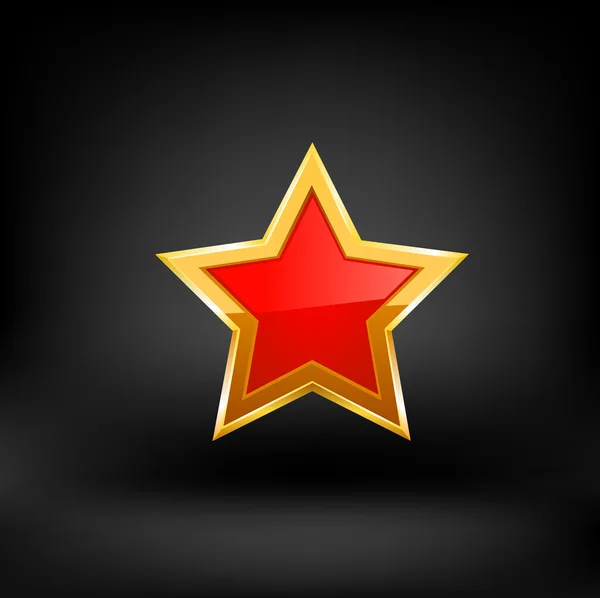 Vector estrella roja . — Vector de stock