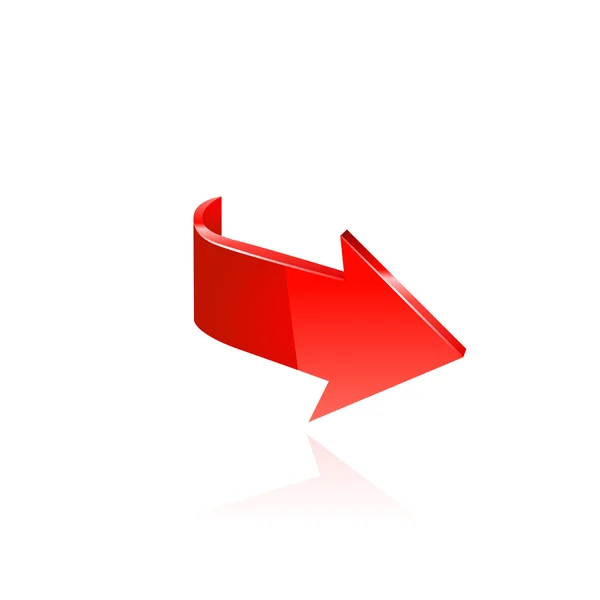 Rode pijl. vector — Stockvector