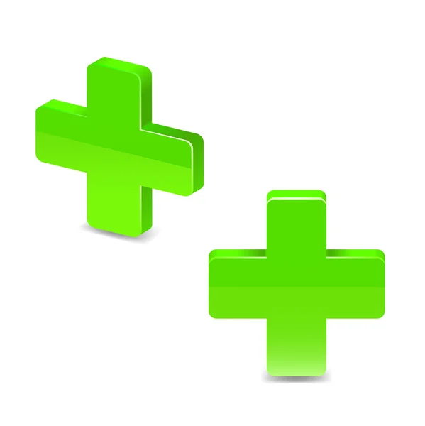 Zelený kříž. vektor — Stockový vektor