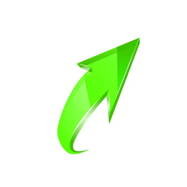 Green arrow. Vector — Stock Vector