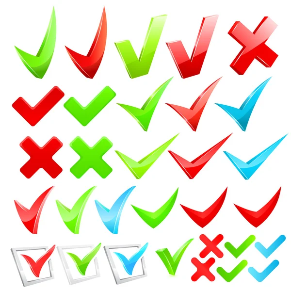 Vector checkmark set. — Stock Vector