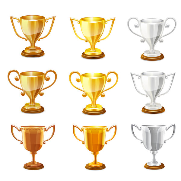 Vector trophy set.