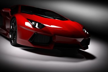 Red fast sports car clipart