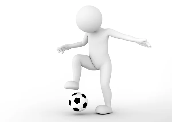 Toon hombre futbolista driblando — Foto de Stock