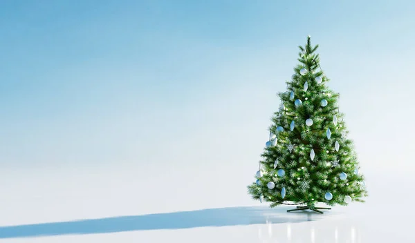 Biglietto Auguri Decorazione Dell Albero Natale Illustrazione — Foto Stock