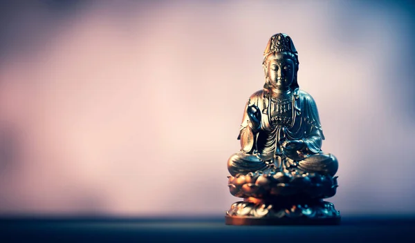 Estatua Buda Meditación Zen Yoga Paz Espiritual Símbolo Tradicional — Foto de Stock